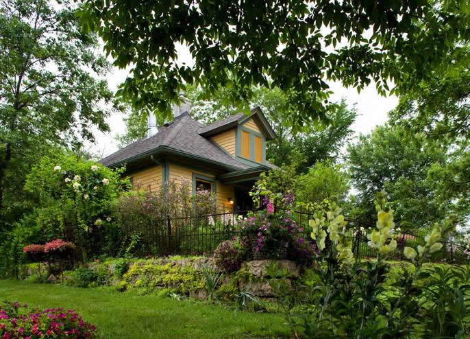 French Maid's Cottage Dressed in Spring