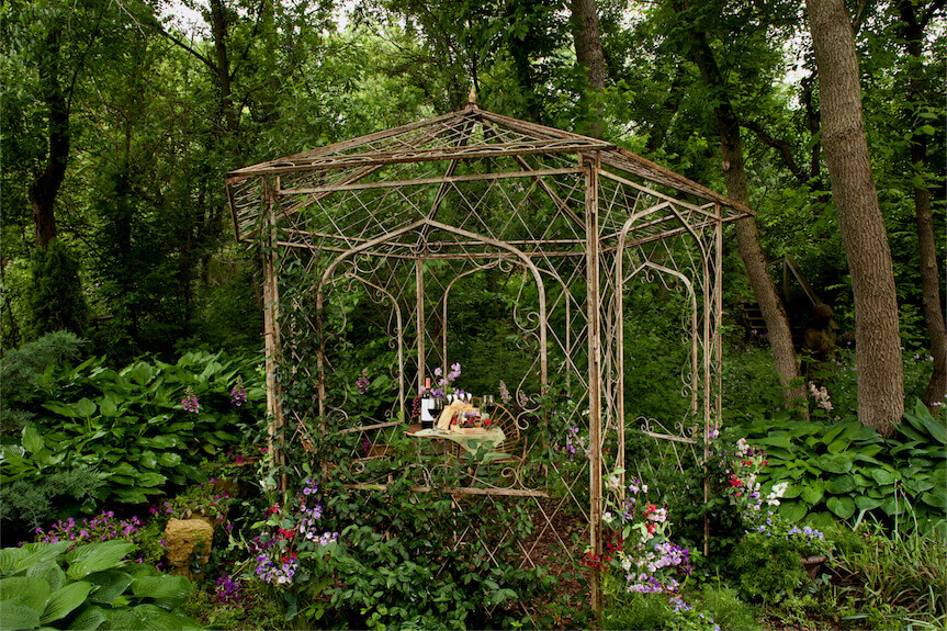 Wine and Cheese in the Gazebo